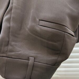 LOFT Gray Trousers w/Satin Look